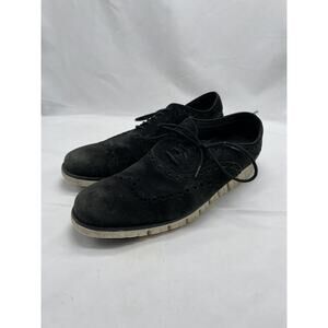 Cole Haan Mens Zero Grand Black Suede Oxford Lace Up Shoes Size 9.5 C23740